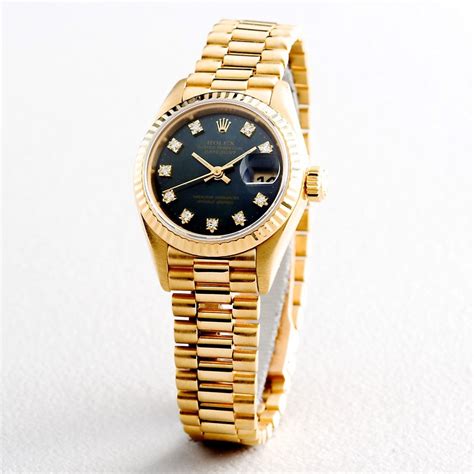 rolex lady datejust gelbgold|18k gold Rolex women's watch.